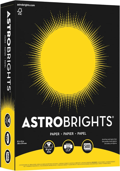 Neenah Astrobrights Bright Color Paper, 8 1/2in. x 11in., 24 Lb, FSC