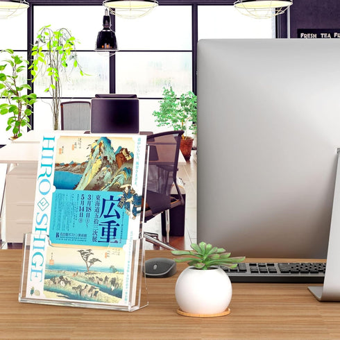 8.5 11 inches 2 Pack, Countertop NIUBEE Acrylic Brochure Holder x Clear Acrylic Literature Holder Plastic Flyer Display