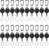 Heavy-Duty Retractable Key Chain ID Badge Holder Reel Clip with Nylon Rope and Metal Buckle for Carrying Keys, Black