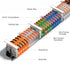 KV121 600V 32A 24-12 12.6 Terminal Block Kit, AWG Compact Lever Wire Connectors, DIN Rail Included, Quick Wiring