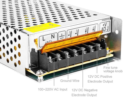 AC100-240V DC12V25A Max300W BTF-LIGHTING to Switching Power Supply Device Transformer Adapter Converter for LED Strip