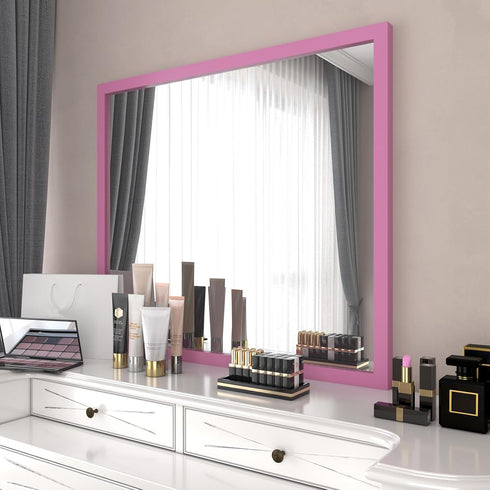 YENHOME 3"X590" Pink Wallpaper Border - Self Adhesive Waterproof Mirror Frame Border for Bulletin Board