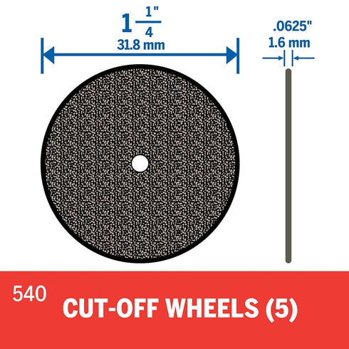 Dremel 540 Cut-off Wheels 1-1/4" x.063" Thick, 5 Pack
