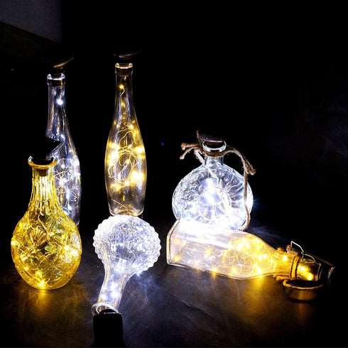 20 (8 Pack) Solar Wine Bottle Lights Outdoor, LED Cork Lights for Wine Bottles Waterproof, Fairy Lights Solar