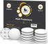 White Door Stoppers - Large 1.57" (12 PCS) - Shock Absorbent Silicone Wall Protectors for Door Knobs