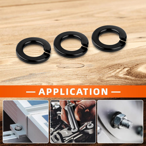 M8 Lock Washer Spring Lock Washer, Stainless Steel 18-8 (304), 100 PCS