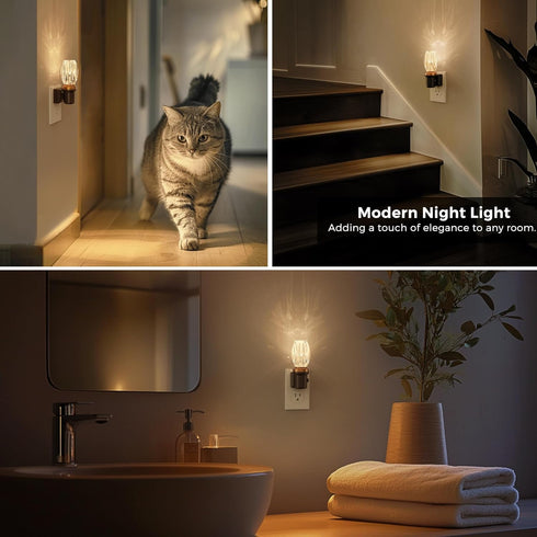 Dimmable 3000K 100LM Hallway,1Pack L LOHAS LED Night Light, Night Lights Plug into Wall, Automatic Nightlights Plug