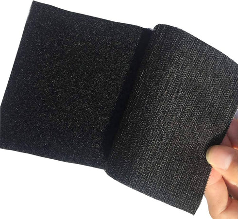 4-Pair 4x6 inch Upgrade Hook Loop Tape, Double-Side Adhesive Strips, Waterproof for Indoor Outdoor Use