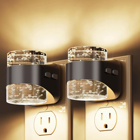 L LOHAS LED Night Light, 2 Pack 3000K Bubble Night Lights Plug