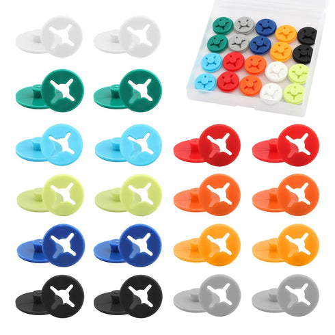 Saycker 20 Pairs Running Bib Clips,Number Buckle Fixing System Triathlon Race Bib Holder,Running Bib Fixing Clips,Field