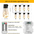 20 Bulb 14FT 100 Bulbs Hanging Battery Operated String Lights, LED Vintage Battery Outdoor Lights, Waterproof Indoor