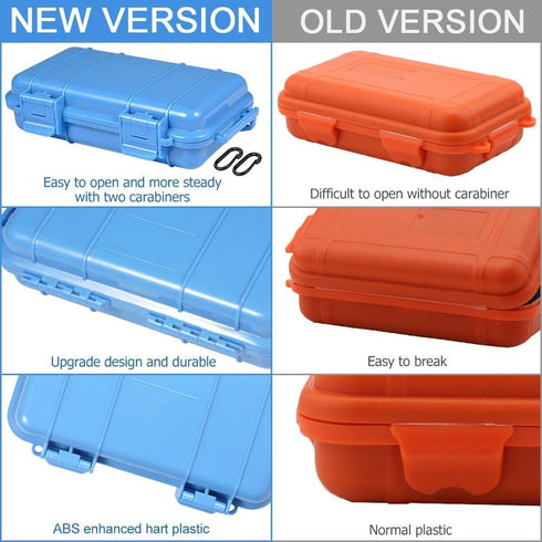 VGEBY Waterproof Box, Shockproof Dry Storage Box with Hard Plastic Protective Grip, Small, Blue