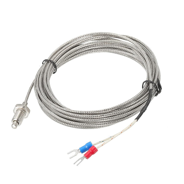 MECCANIXITY K Type Thermocouple Temperature Sensor M8 Screw Probes, 16ft, 0 to 800°C (32 to 1472°F)