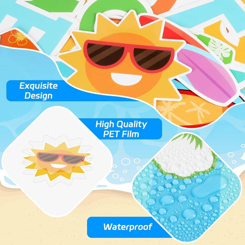 Summer Classroom Bulletin Board Decorations - Surfboard Surfing Paper Cutouts for School Supplies