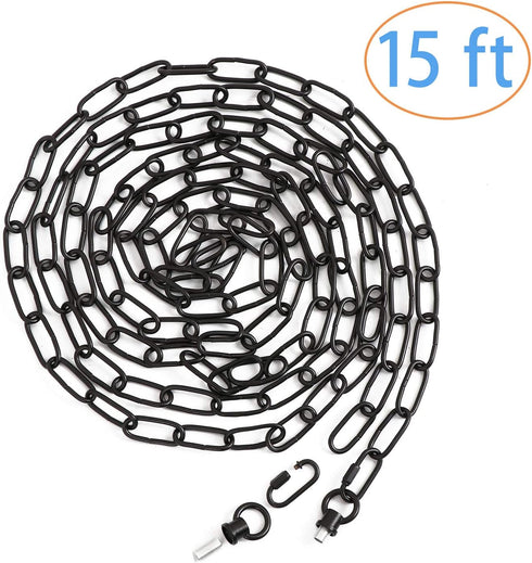 2 Pack 15ft 65 L0016 Heavy Duty Chain for Light Fixture, Pendant Light Extra Chain Permits Installation of Chain-Hung