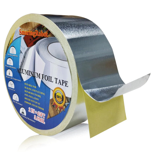 Premium Aluminum Foil Tape, Heavy Duty Silver Duct Tape, 2in x 65ft for HVAC Insulation