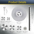 Inside Pipe Cutter Tool for PVC Pipe, Adjustable Depth Gauge, 5Pcs Saw Blades and Hex Shank (Silver)