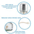 Alcohol Burner Lamp, Glass Bunsen Burners Lab Equipment Heating with Metal Cap for Jewelry Soldering