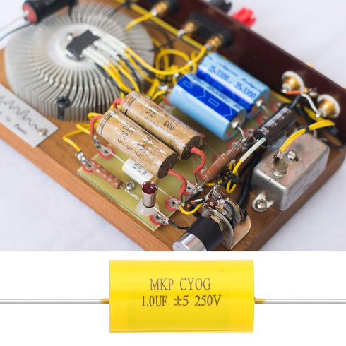 PATIKIL 1 Pcs 1uF 250 V CBB20 Capacitor, Axial Audio Speaker Crossover for Appliances