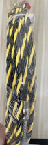 49FT Fish Tape Wire Fishing Tools, 6.0mm Diameter 3 Wires Twisted with Guide Spring, Black and Yellow 15m