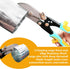 5 Blade Hand Crimper for Sheet Metal - Ductwork, HVAC, and Downspout Crimping Tool for 20ga Steel and 28ga Stainless