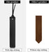 Zonon 10 Pieces Leather Bookmarks, Handmade Genuine Leather Page Markers for Book Reading Accessories (Black)