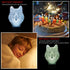 3D 7 Ticent Animals Wolf Night Light Touch Control Desk Lamps, Color Changing Table Lights with Acrylic Flat, ABS Base