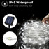 4 Pack 132ft 400LED 8 Solar String Lights Outdoor Waterproof Total Modes Twinkle Lights Solar Fairy Lights for Patio
