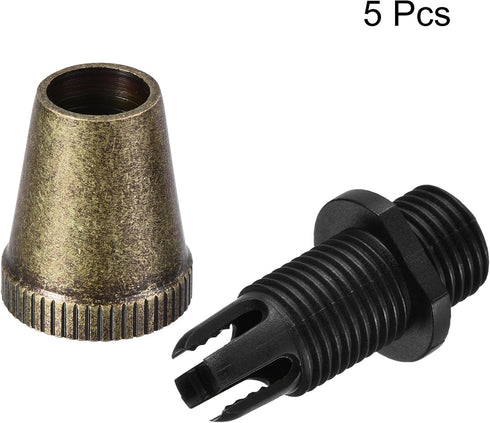 5Pcs uxcell Cable Glands Strain Relief Cord Connector Grips Metal Bronze for Wiring Hanging Light Ceiling Pendant Lamp