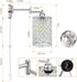 Merlight 1-Light Dimmable E26 67.59 inch Wall Lamp Modern Style Metal Round lampshade Decorative Crystal Base Wall