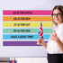 Faccito 120 Pack Sentence Strips, 3 x 36 Inch Dry Erase Ruled Rainbow Writing Strips for Classroom Office Supplies