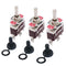 Taiss 3pcs Toggle Switch SPDT ON-Off-ON 3 Pin 3 Position Latching Switch with Waterproof Cover