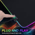 RGB Large Gaming Mouse Pad, 12 Light Modes, Oversize Anti-Slip Rubber Base Mouse Mat for Computer PC Games (31.5x11.8in