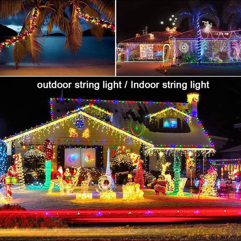 66 Feet String Lights Fairy Lights - 200 LED with Multi Flashing Modes, Waterproof for Indoor Outdoor