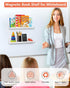HDLDYDD 2-Pack 17 Inch 12.5 lbs, Magnetic Book Shelf for Whiteboard - Reusable Metal Magnetic Shelves, Holds Magnetic