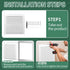 TIHCXNY 1 Pack 12" 12"Inch) (White x Gable Vents, Aluminum Walls, Lofts, Garages etc with Screened Metal Shed Vents