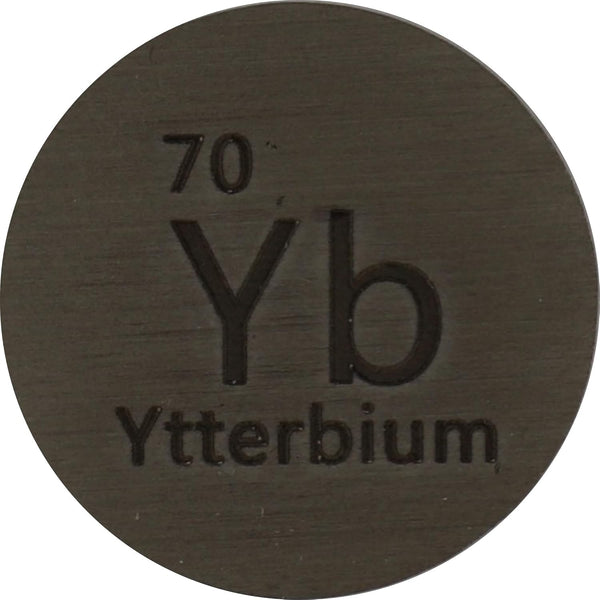 Ytterbium (Yb) 24.26mm Metal Disc 99.9% Pure for Collection or Experiments