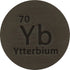 Ytterbium (Yb) 24.26mm Metal Disc 99.9% Pure for Collection or Experiments