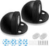 HUTLON 2-Pack Magnetic Door Stops, Black Floor Mount Magnetic Door Catch and Holder