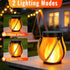 2 Pack 2 Upgraded Solar Lanterns, Solar Lights Outdoor, Solar Flame Lanterns, Lighting Modes & Dual Charging Way USB
