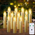 JOSU Flameless Candles Birthday Decor, 12PCS LED Flickering Lights Battery Operated with Remote Timer, Warm White for