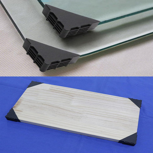 HJYZY 5 50mm 20 x Triple Corner Protectors Black for Sharp Glass,Metal SheetsMirror,Ceramic Tile Triple Shape Corner