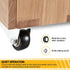 Smtalg 0.9-inch 4PCS Quiet Rubber Caster Wheels, Rolling Casters with Vertical Installation of Extended Bracket