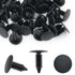 50PCS Black Plastic Nylon Rivet Clips, Furniture Assembly Fasteners for Vapor Barrier and Christmas Tree