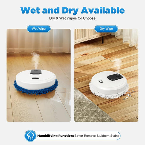 LIAUHO 360 60 Wet Dry Vacuum Cleaner, Wet and ARY Dual-Purpose Mopping Machine, Full-Surround Wipe, Minutes Runtime