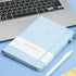CAGIE Lined Journal Notebook for Work, 196 Pages, Medium 5.7" x 8.3", Hardcover with Pen Loop, Sky Blue