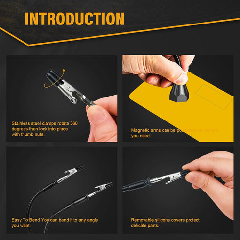 Magnetic Soldering Helping Hands, Third Hand Tools for Soldering with Flexible Gooseneck Metal Arms for Hobby Crafts