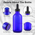 42 Pack 4oz Cobalt Blue Glass Bottles with Glass Eye Droppers for Essential Oils, Lab Chemicals & More