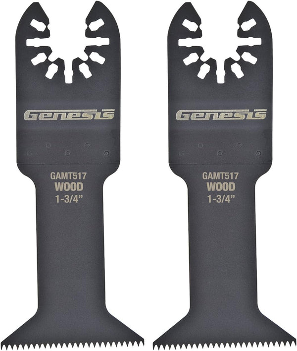 Genesis GAMT517-2 Universal 2-Pack 1 3/4" Course Tooth Oscillating Multi-Tool Blade