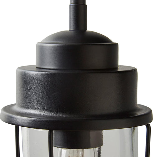 Francis Millar One Light Farmhouse Industrial Metal Cage and Glass Kitchen Island Pendant